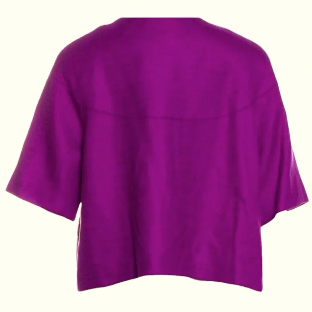 KATE SPADE Micah Short Sleeved Cropped Open Front Jacket with Pockets size 2
